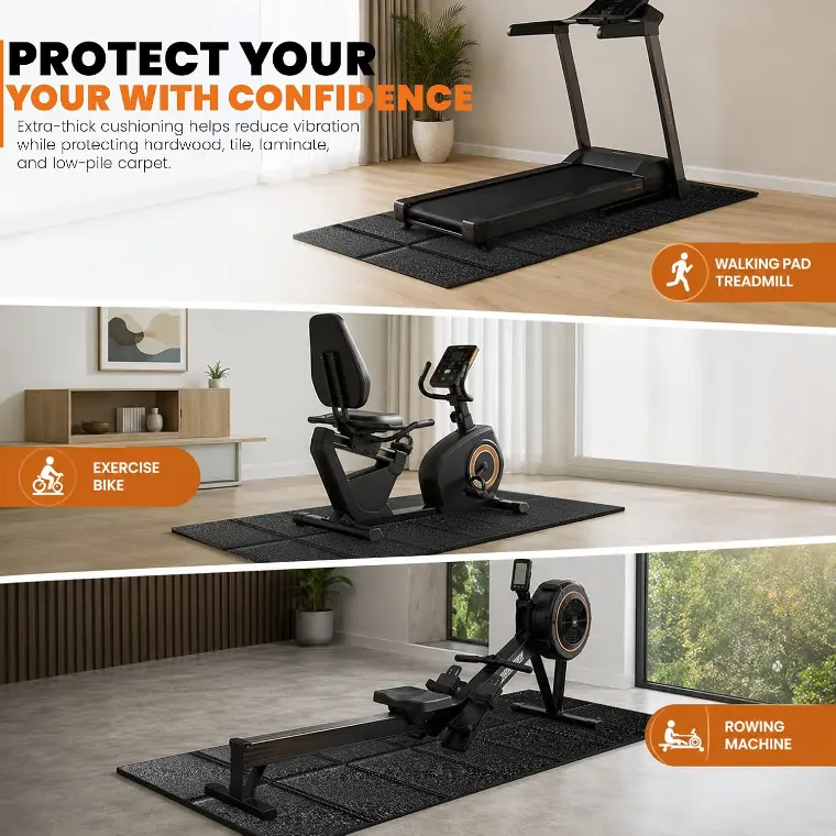 Walking Pad Mat — 55" × 23.6" — It protects the floor