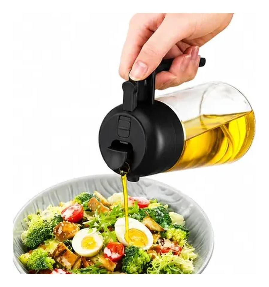16oz/470ml Olive Oil Sprayer Dispenser Bottle for Cooking, 2 in 1 (Pack of 2) — Tilt it — it pours